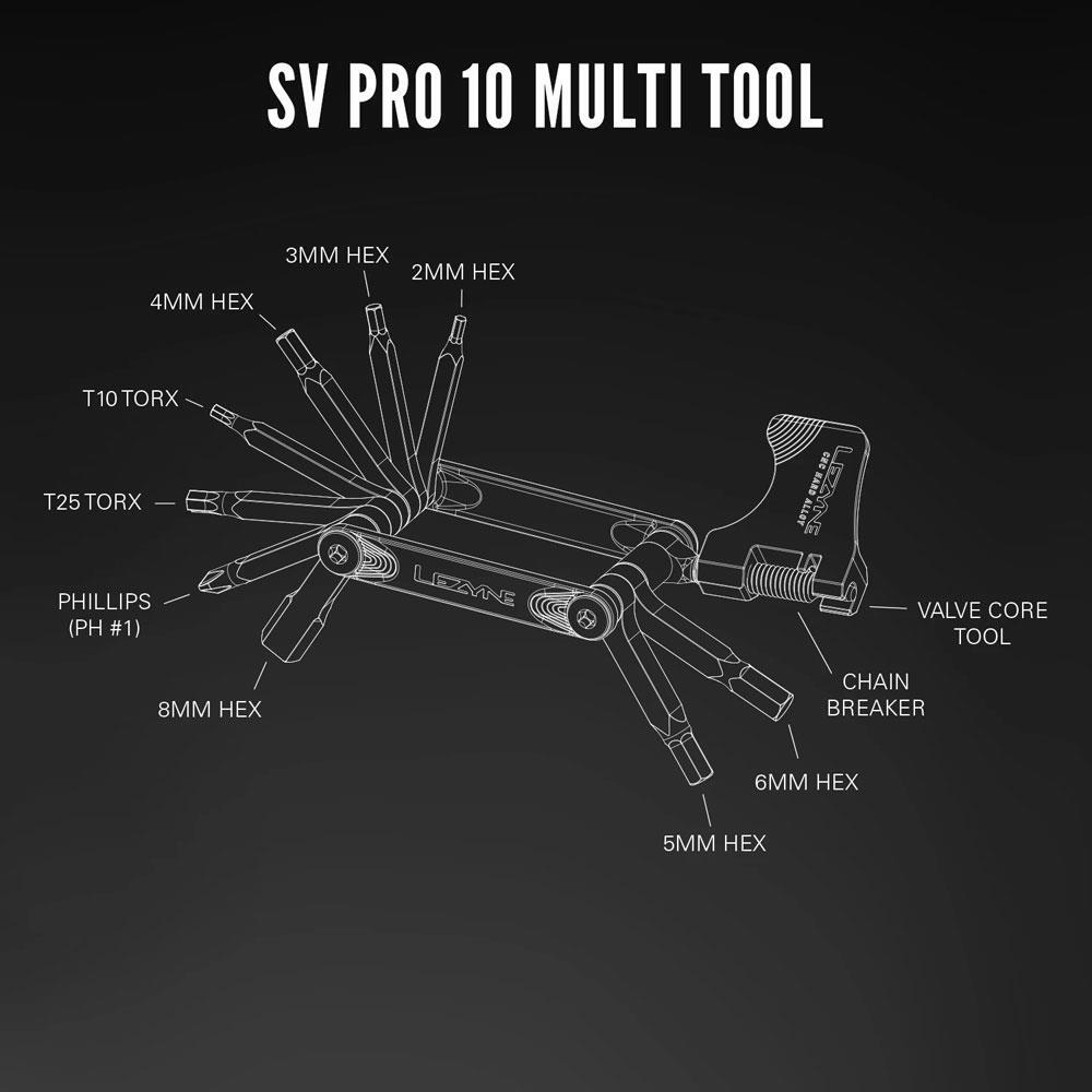 Lezyne SV Pro 10 Compact Bicycle Multi Tool 3/4