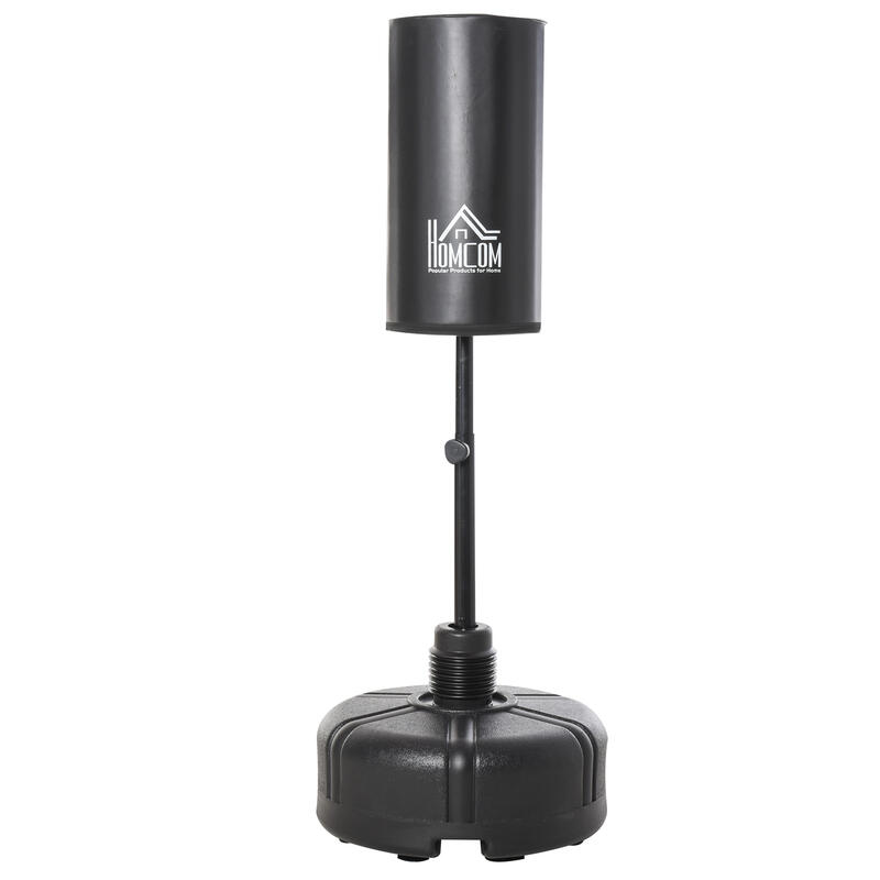 Saco de boxeo de pie HOMCOM negro 68x68x150 cm acero pu hdpe
