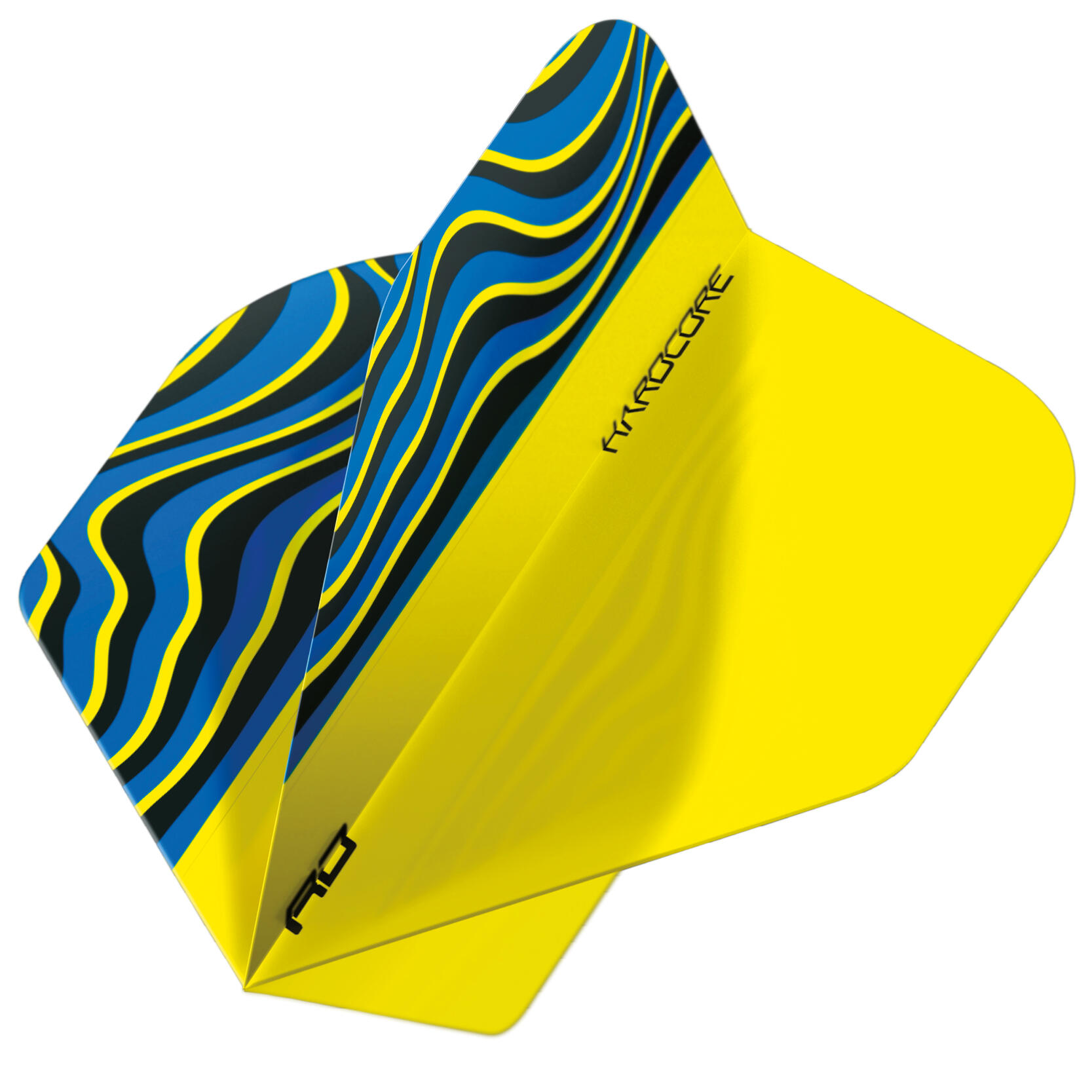 Red Dragon Hardcore Radical Yellow Wave Dart Flights - 4 Sets Per Pack 2/4