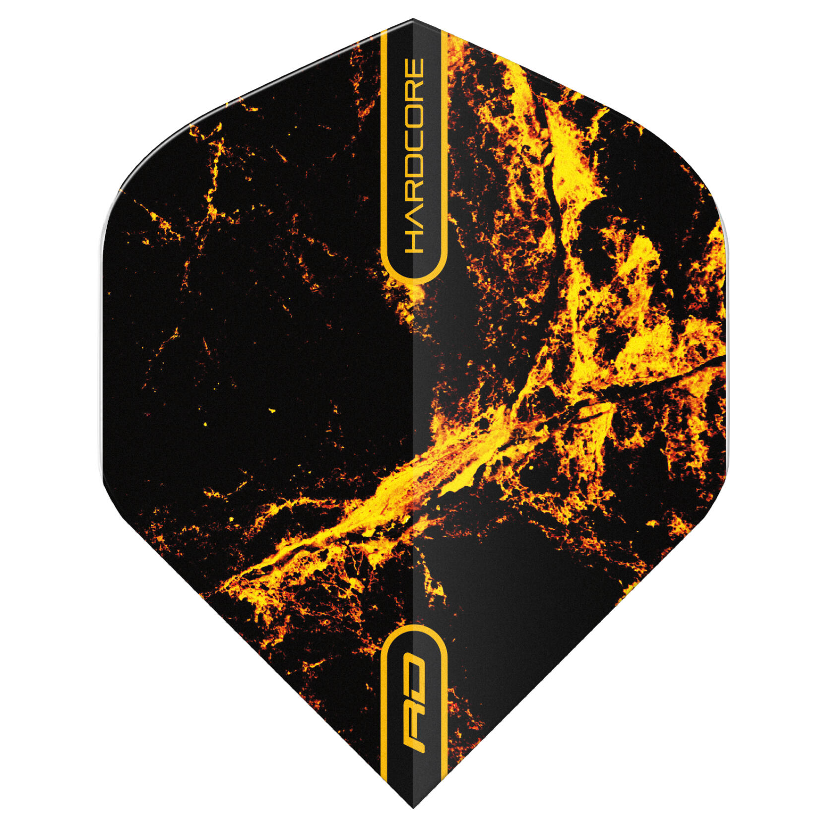 RED DRAGON DARTS Red Dragon Hardcore Radical Golden Strike Dart Flights - 4 Sets Per Pack