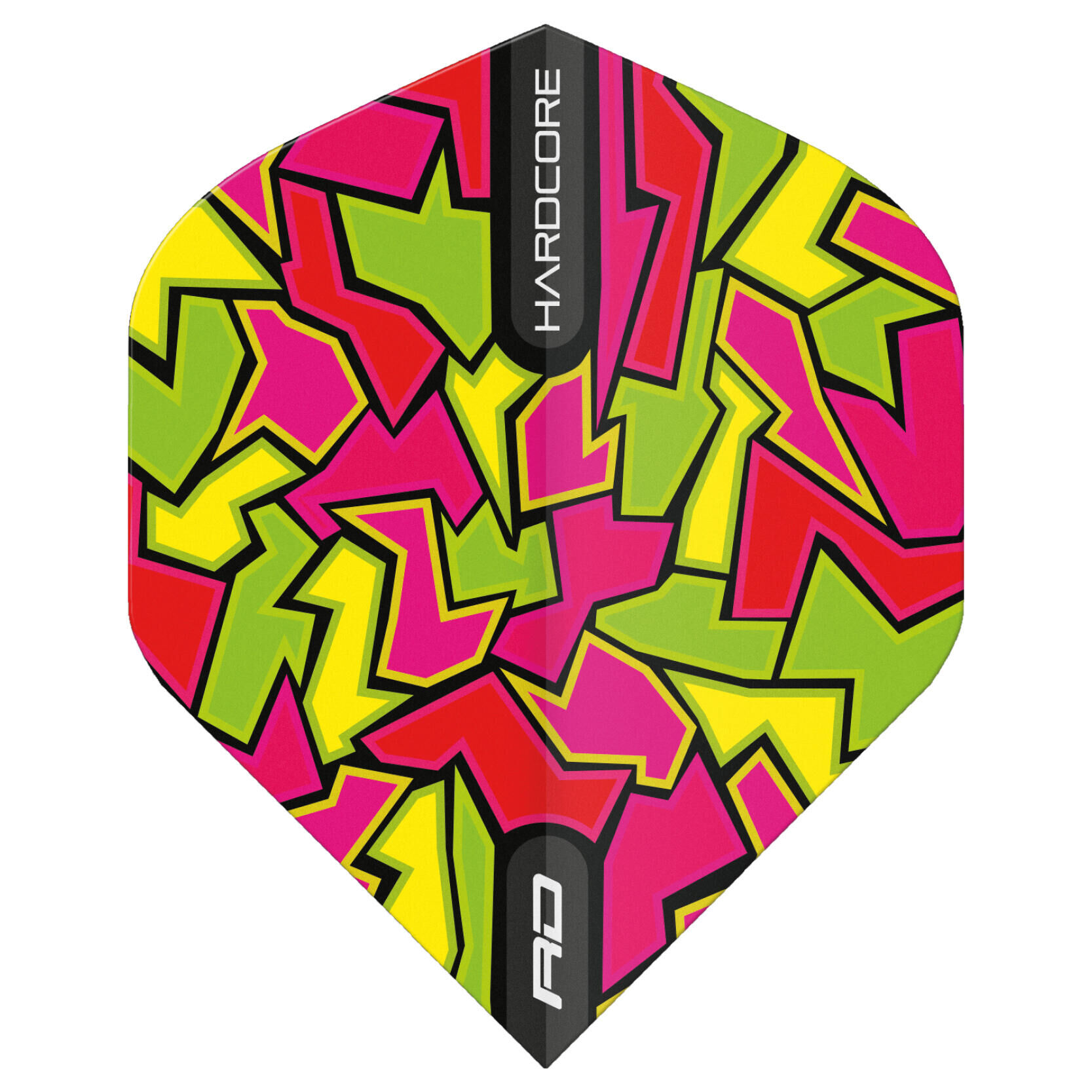 RED DRAGON DARTS Red Dragon Hardcore Radical Red Crackle Dart Flights - 4 Sets Per Pack