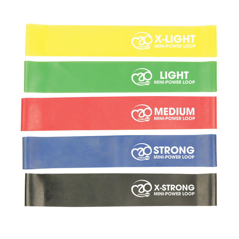 Mini Power Loop Resistance Band (Pack of 5) (Multicoloured)