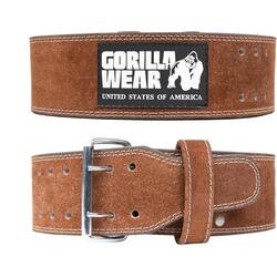 4 Inch Leather Lifting Belt - Brown /M