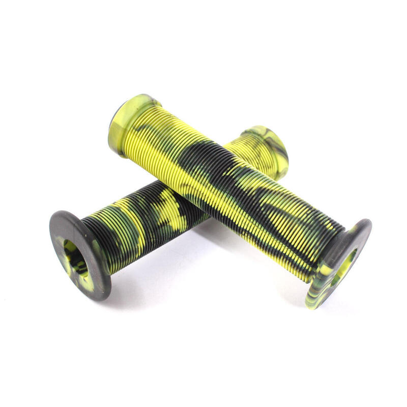 PUÑOS BMX 2TONE NEGRO AMARILLO 130MM KHEBIKES