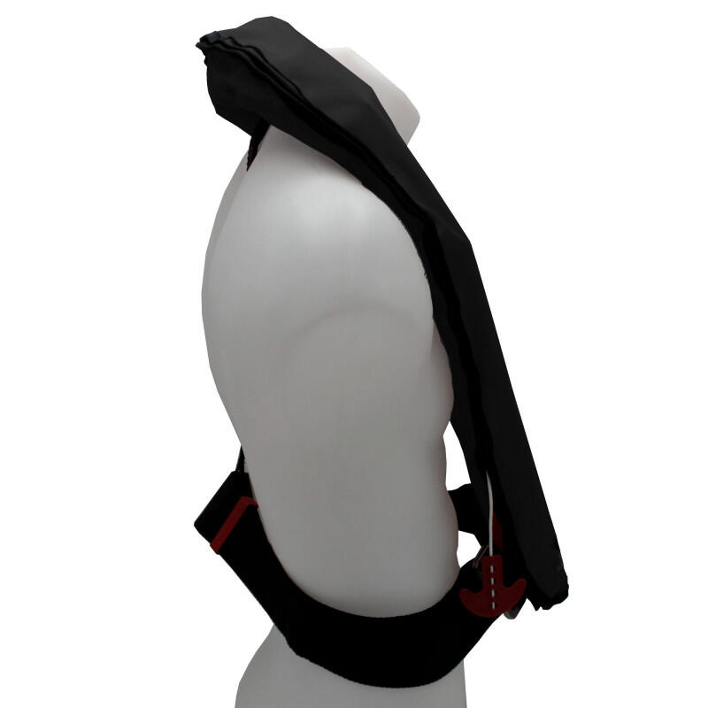 Gilet de sauvetage gonflable automatique 170N avec harnais ESSENTIAL Noir
