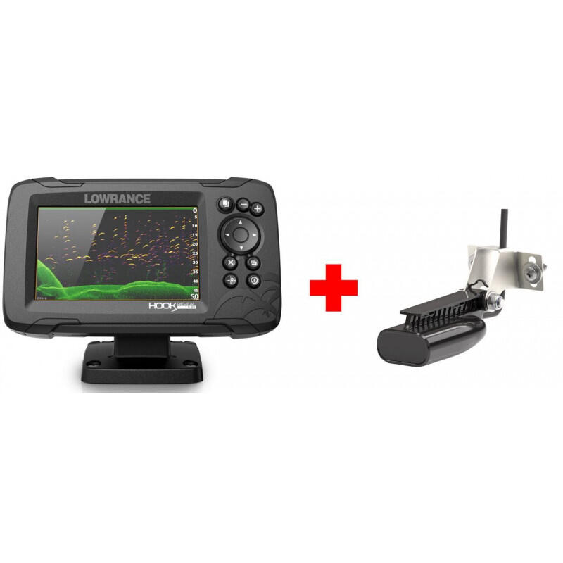 Ecoscandaglio GPS LOWRANCE HOOK REVEAL 5 + sonda di profondità TA HDI