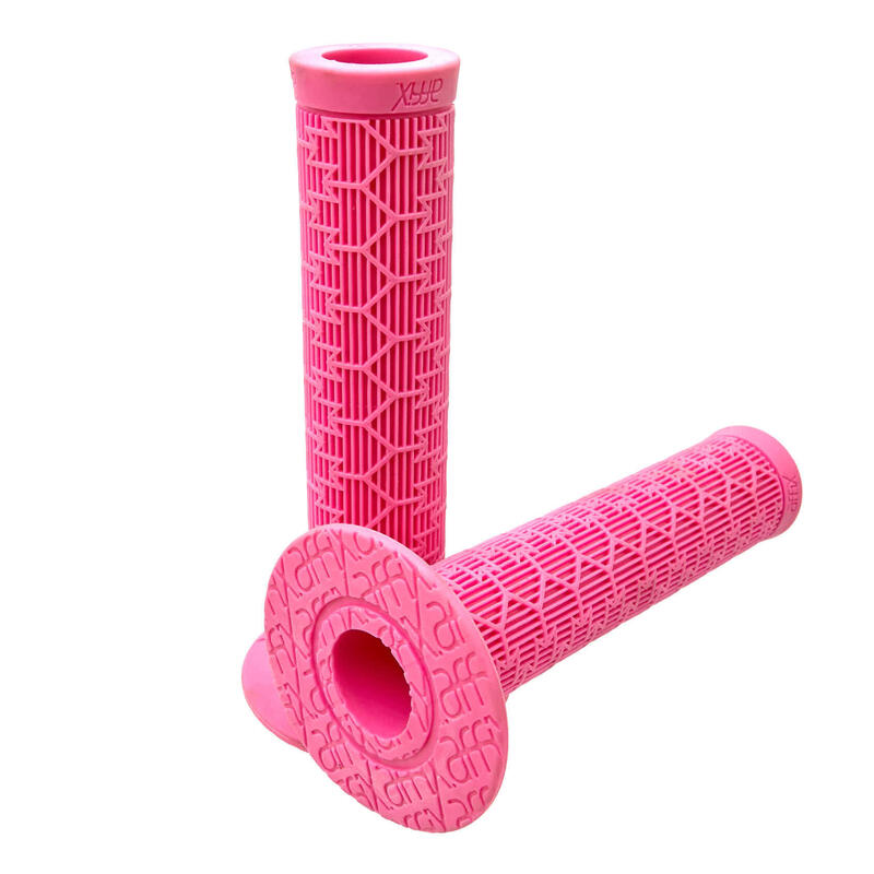 POIGNÉES BMX ROSE AVEC BRIDE 140MM AFFIXE