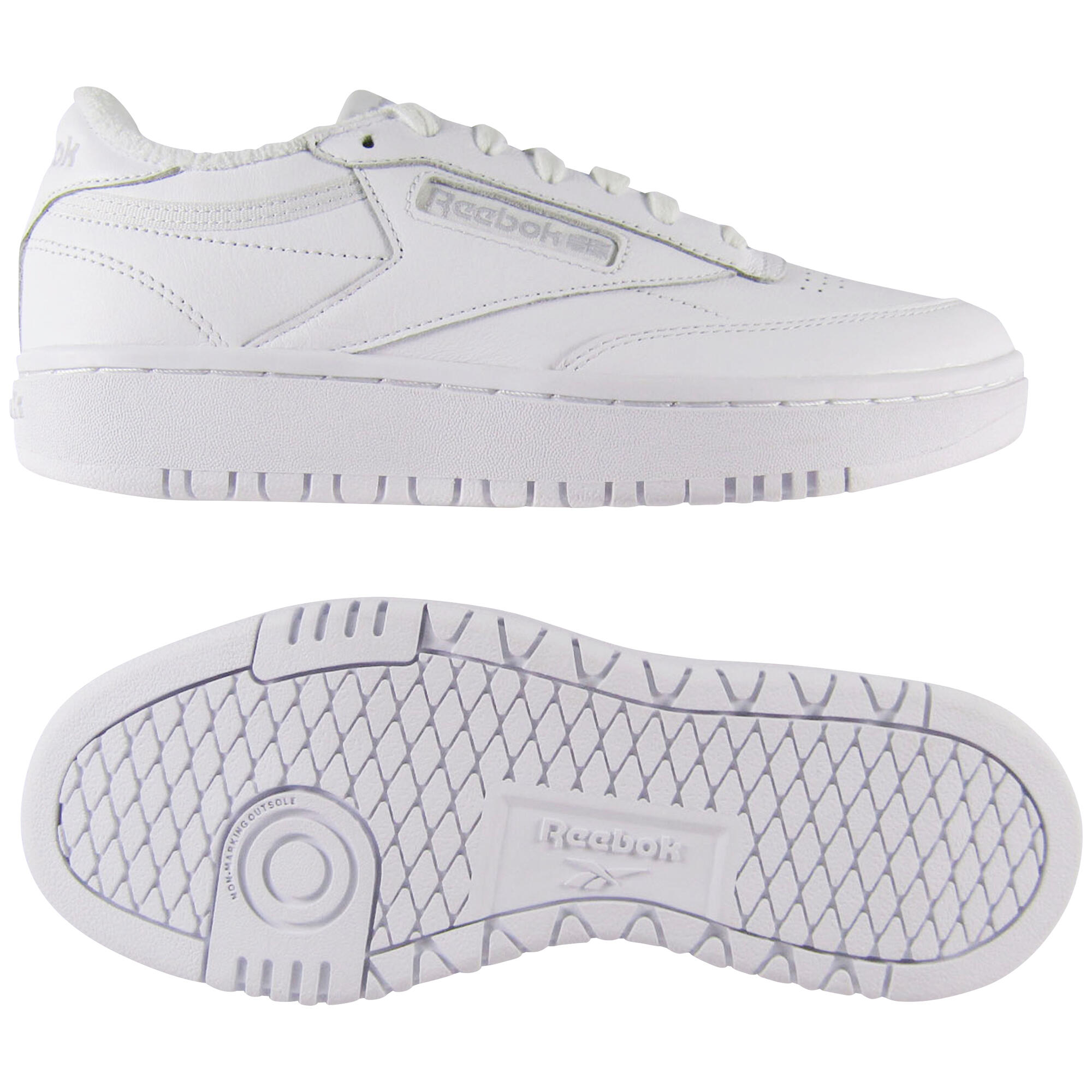 Reebok - Chaussures Femme Reebok Club C Double - Chaussures De Sport - Blanc - 36 - Decathlon