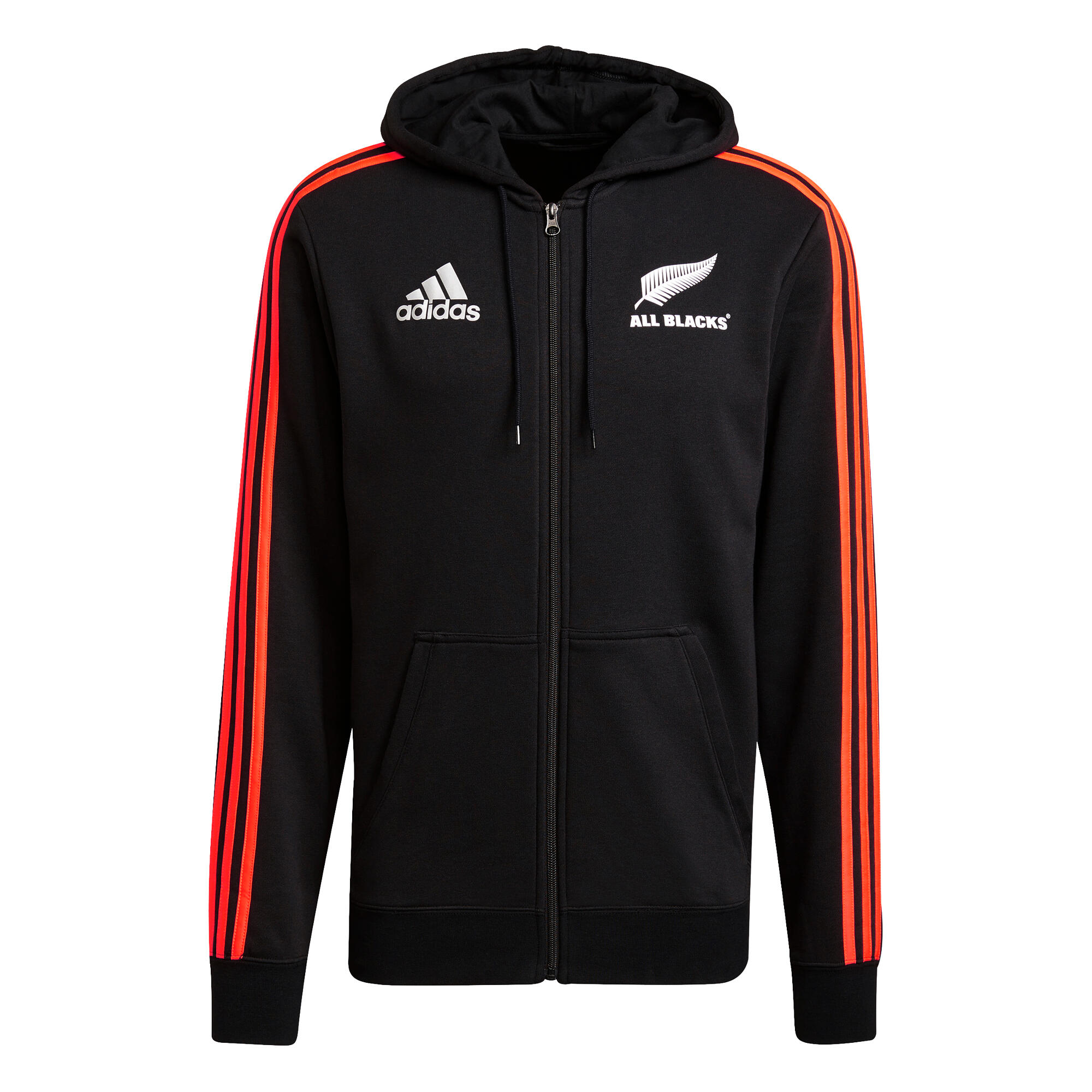 Adidas New Zealand All Blacks Mens Rugby Full Zipped Hoody 2/5