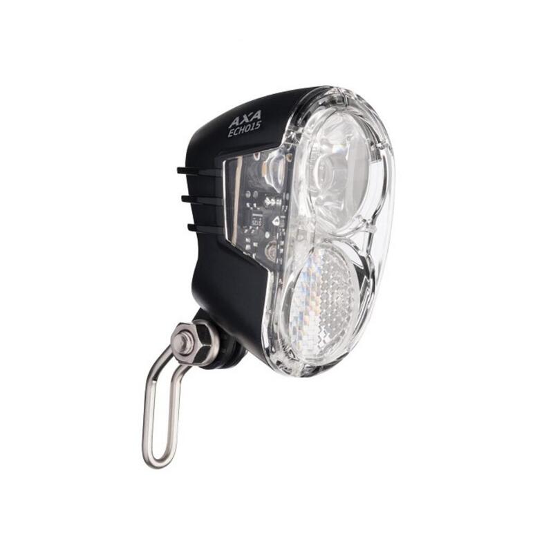 phare Echo 15 lux LED moyeu dynamo/batterie de vélo fourche avant noir