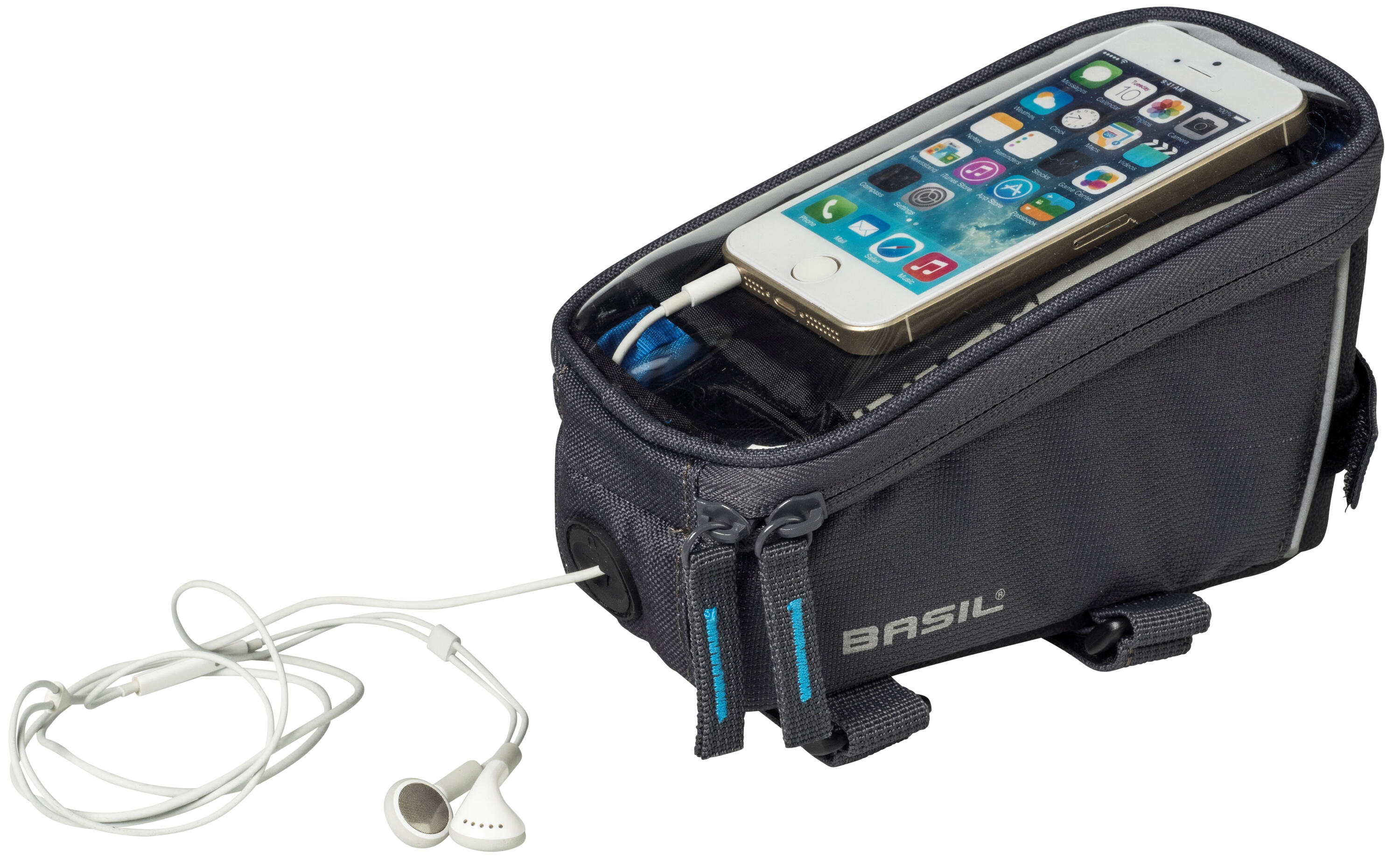Borsa impermeabile con telaio del telefono con velcro Basil sport design 1L 2/3