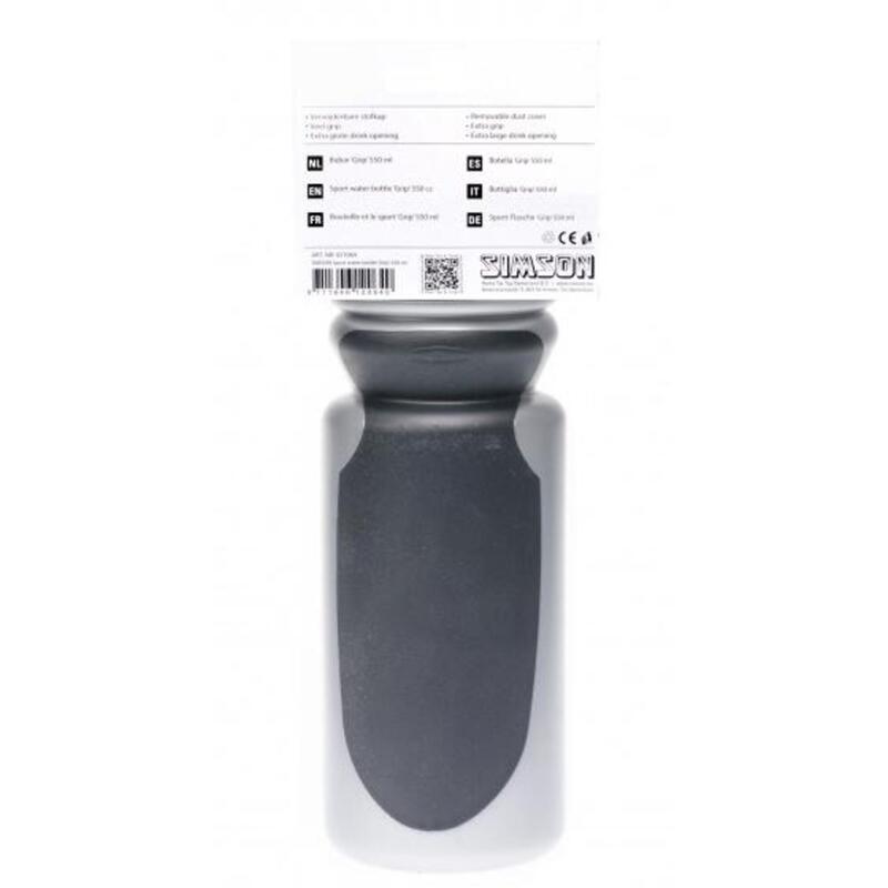 Bouteille Simson Grip 550ml noir/gris bouchon anti-poussièr