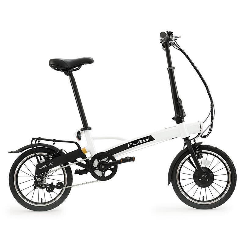 Bicicleta eléctrica muito leve e dobrável Flebi Evo 3.0 white pearl