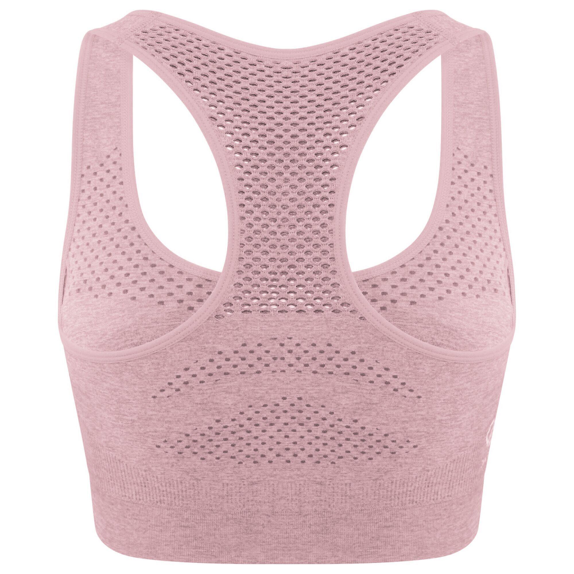 Womens/Ladies Dont Sweat It Sports Bra (Powder Pink) 2/5