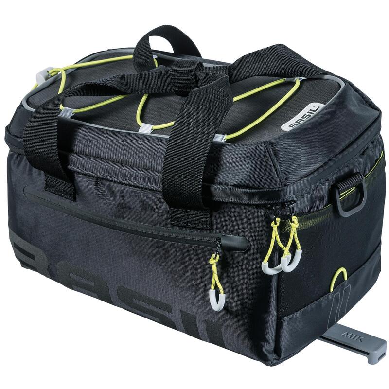 BASIL Sacoche porte-bagages "Miles MIK" - noir/citron vert