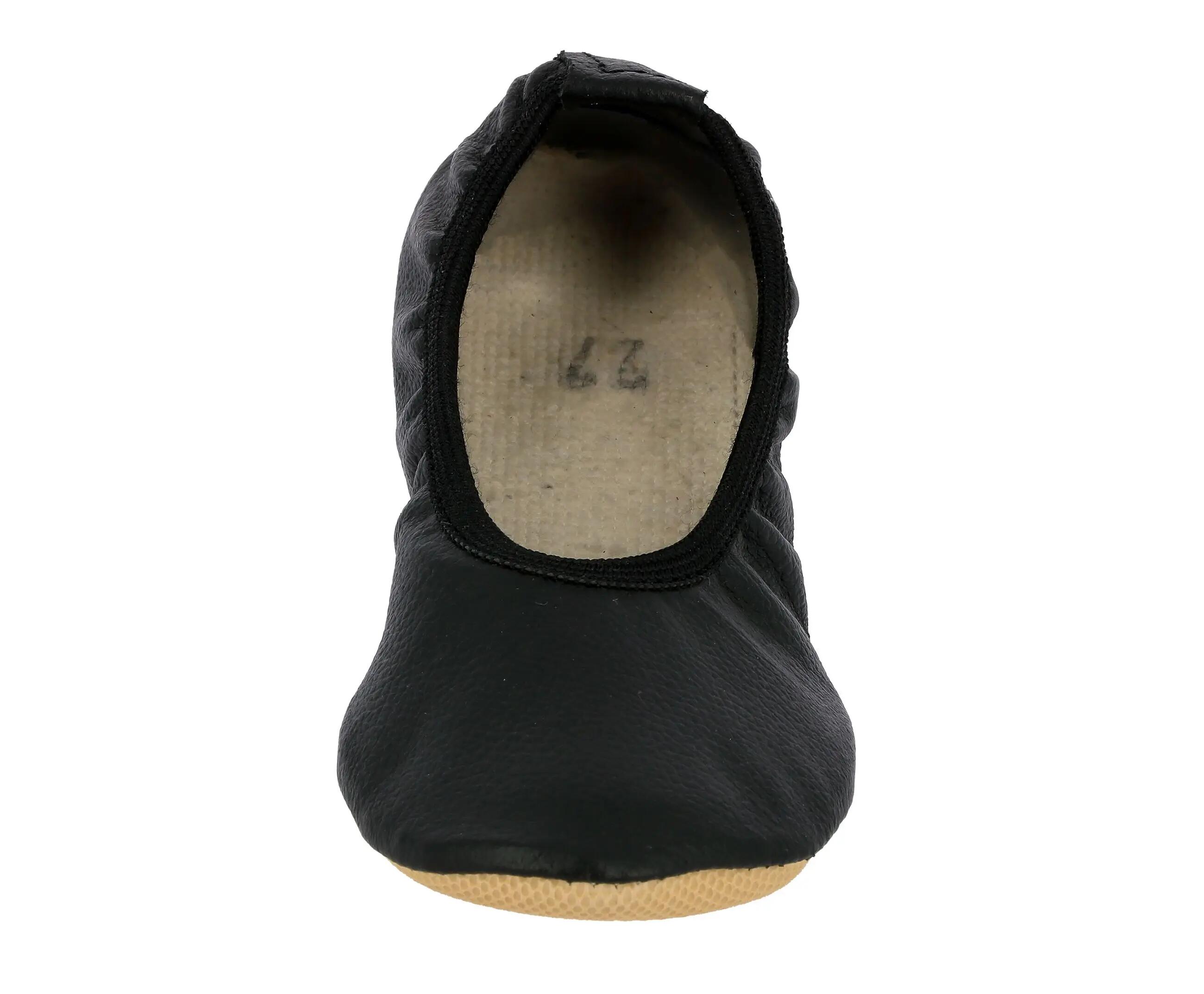 Chaussures - Gymnastique - Filles - Slip-on cuir, semelle caoutchouc - G1 3/5