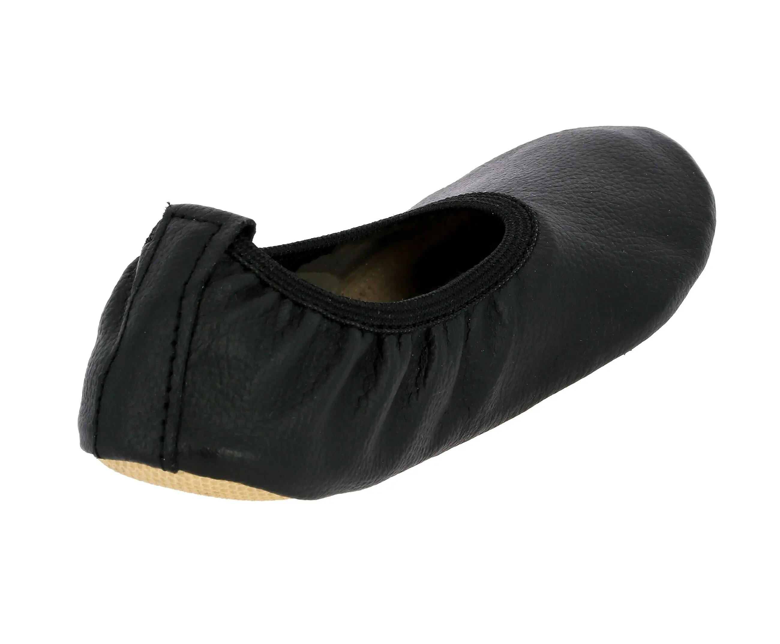 Chaussures - Gymnastique - Filles - Slip-on cuir, semelle caoutchouc - G1 4/5
