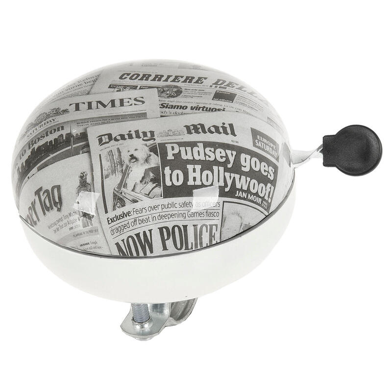 Fietsbel Ding-Dong ø80mm - Newspaper White