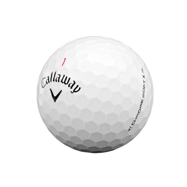 Caja de 12 Pelotas de golf Callaway Chrome Soft X Blanches