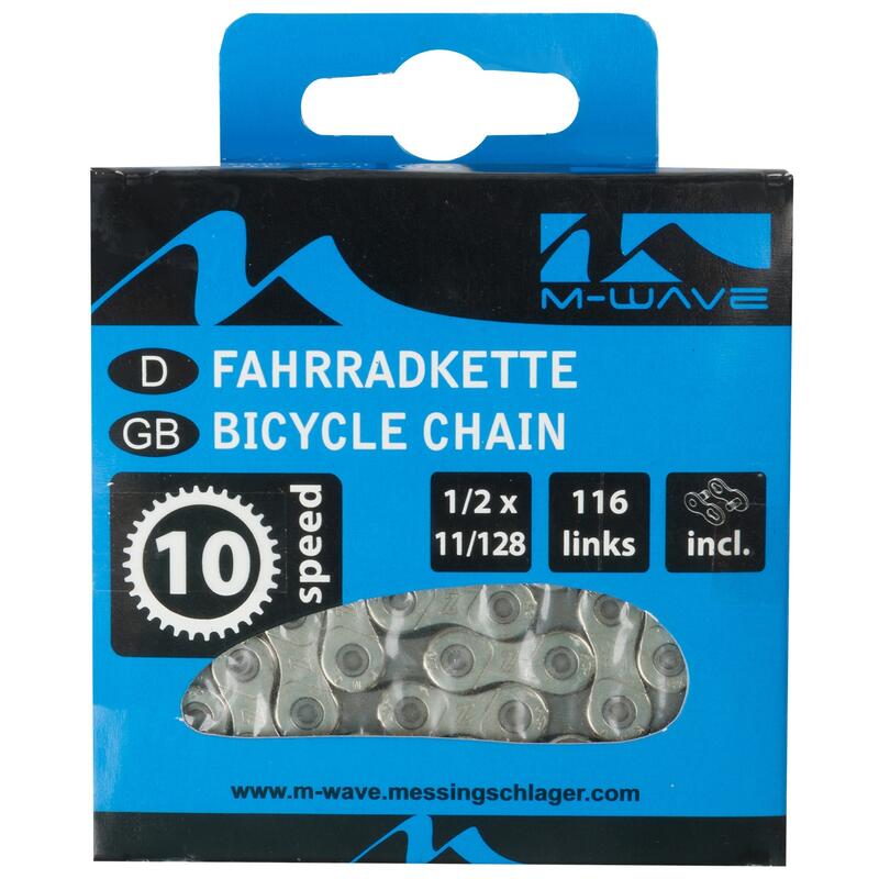 M-WAVE Fahrradkette Tenspeed, silber