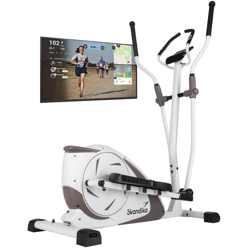 Fint - bicicleta elíptica - Bluetooth - Pulsómetro - blanca