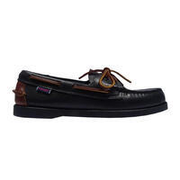 Chaussure bateau Portland Newburryport Hurricane cuir noir marron SEBAGO