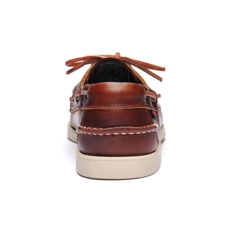 Sapato de barco masculino DOCKSIDES Portland Couro encerado Marrom