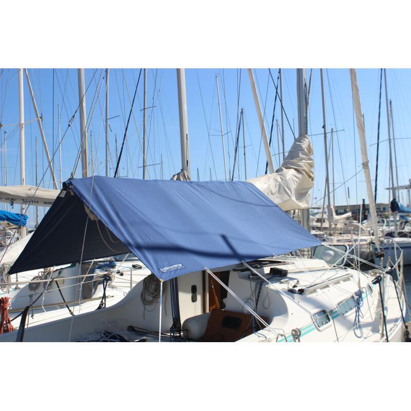 Taud de soleil voilier résistant aux UVs - Bleu marine - COVERSY - 280 x 225 cm