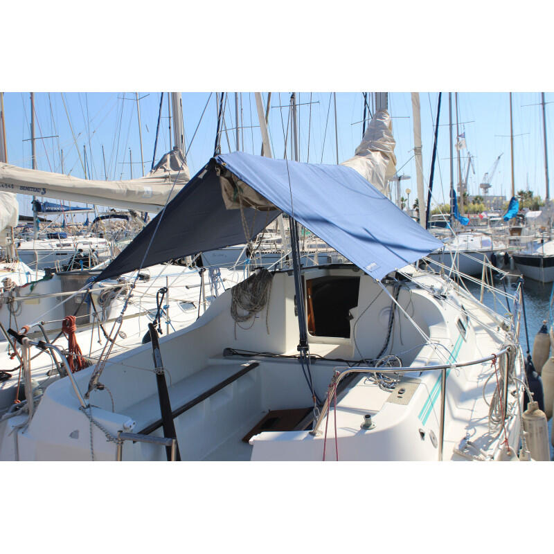 UV-beständiges Sonnensegel für Segelboote – Marineblau – COVERSY – 225 x 225 cm