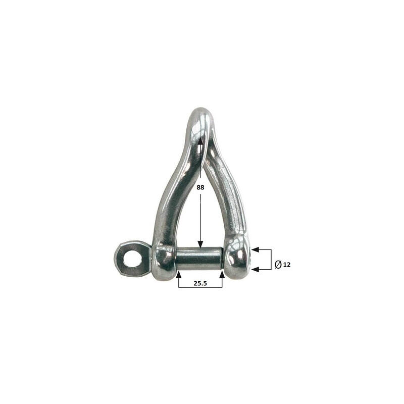 Manille inox torse - ORANGEMARINE