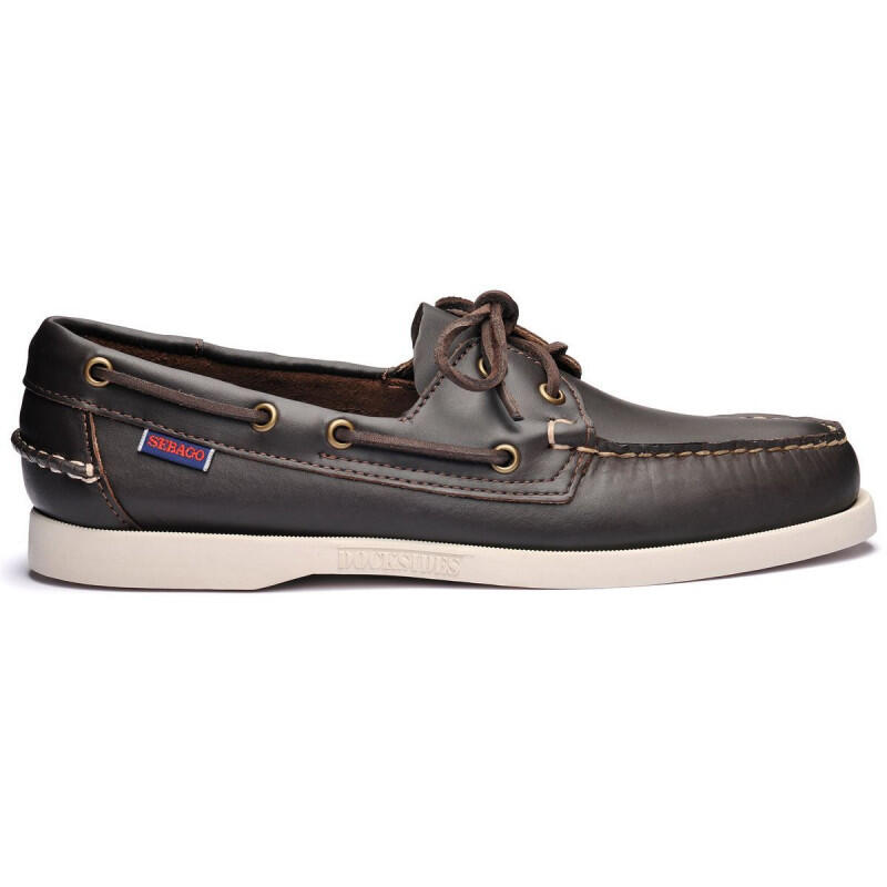 Scarpa da barca da uomo DOCKSIDES Portland in pelle Marrone scuro