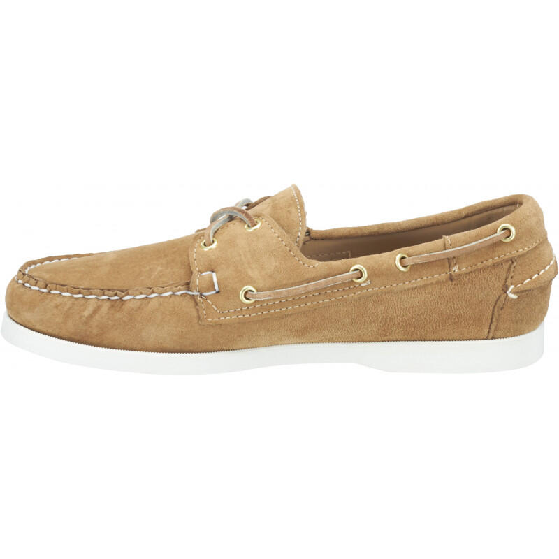 Sapato de barco DOCKSIDES SUEDE Portland Bege para homem - Sola branca - SEBAGO