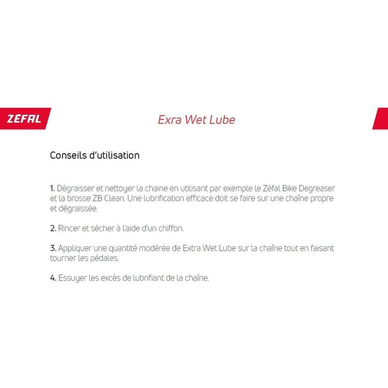 Burette d'huile Zefal extra wet lube 10 ml