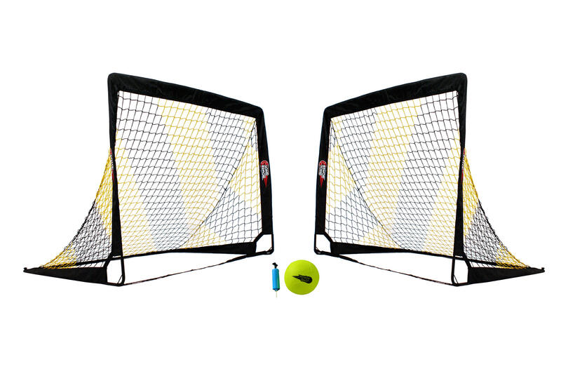 Paire de but POP UP 1,8x1,2m - noir/jaune