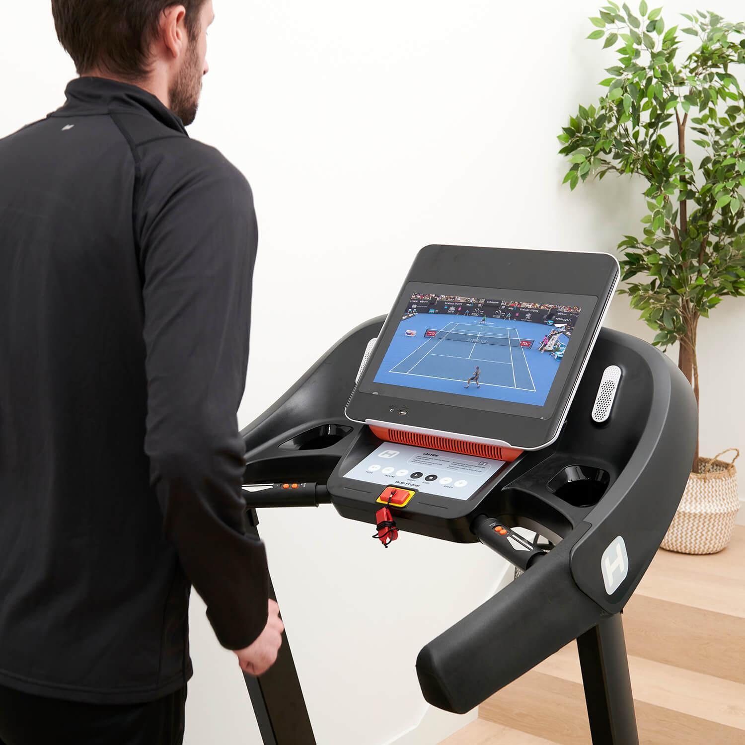Tapis de course pliant accès Internet, écran LED, Inclinaison électrique, 22Km/h 3/6