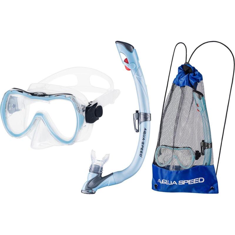 Ensemble snorkeling AQUA-SPEED Enzo + masque Evo + tuba + sac