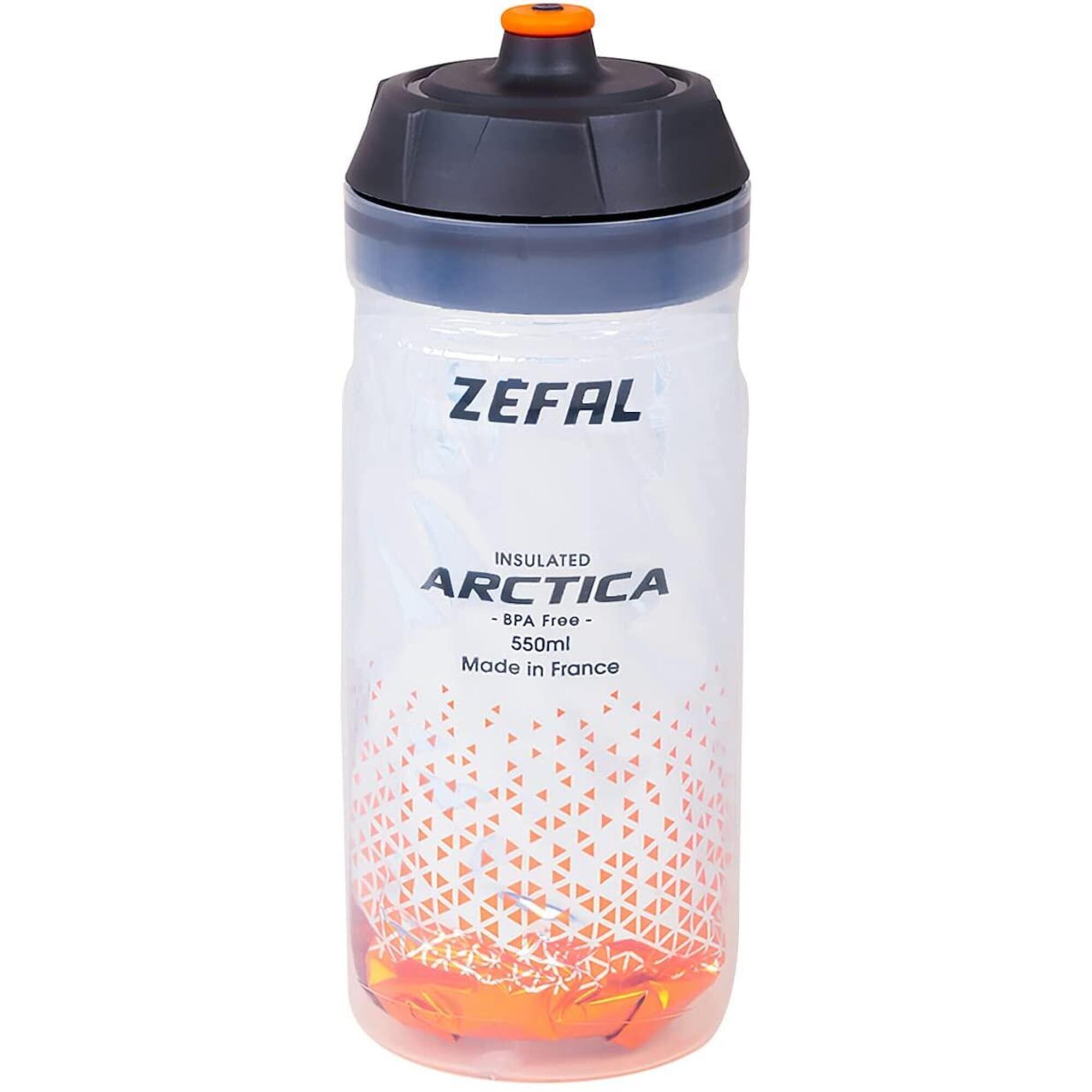 Zefal - Gourde Velo Isotherme Arctica Zefal - 550 Ml - Bidon - Gris|orange - 550 Ml - Decathlon