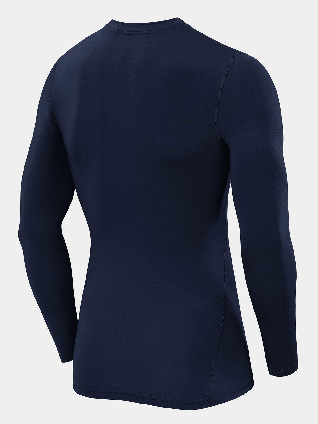 Men's Power Base Layer Compression Long Sleeve Top - Navy Eclipse 2/5