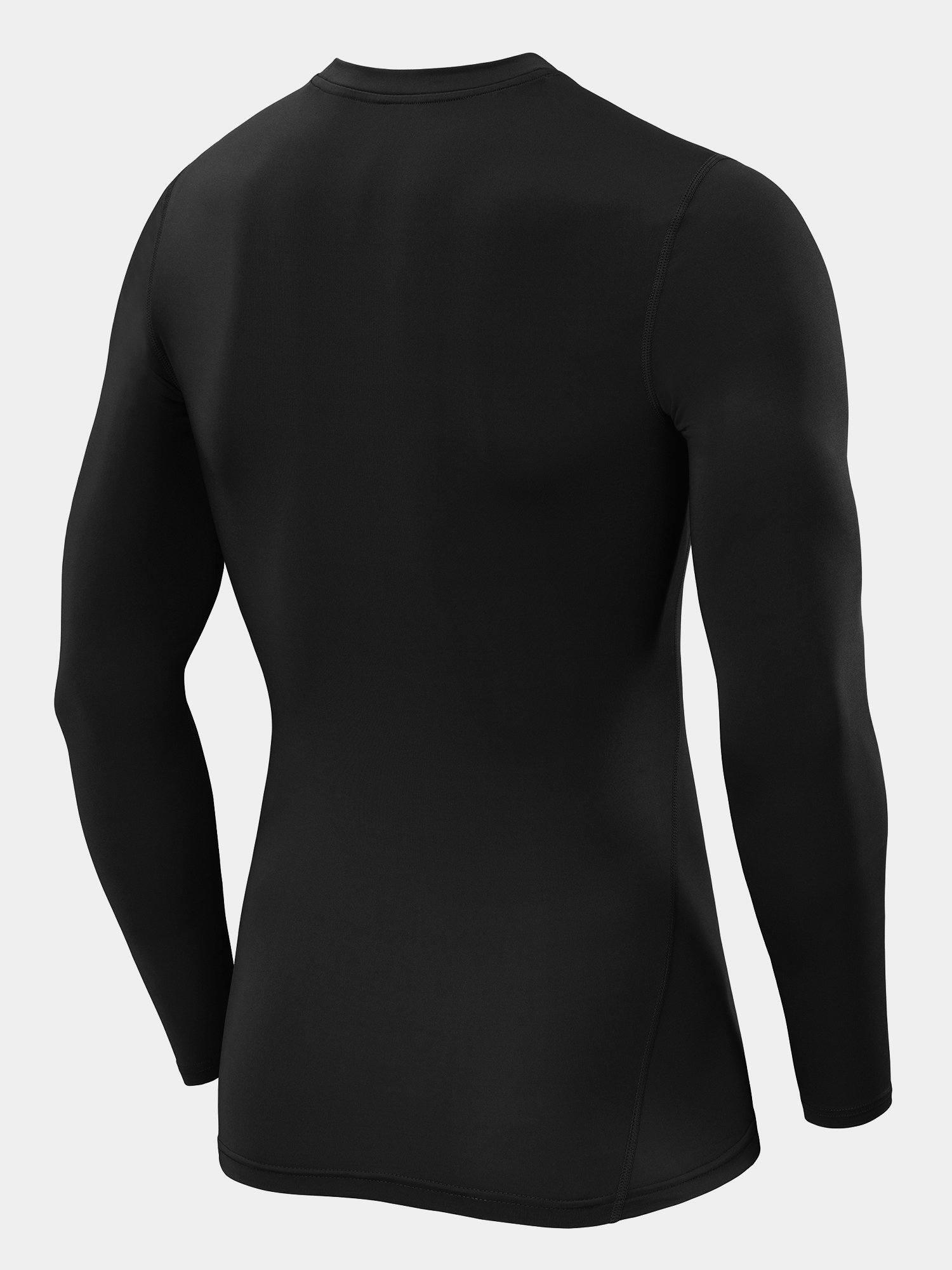 Men's Power Base Layer Compression Long Sleeve Top - Black Stealth 2/5