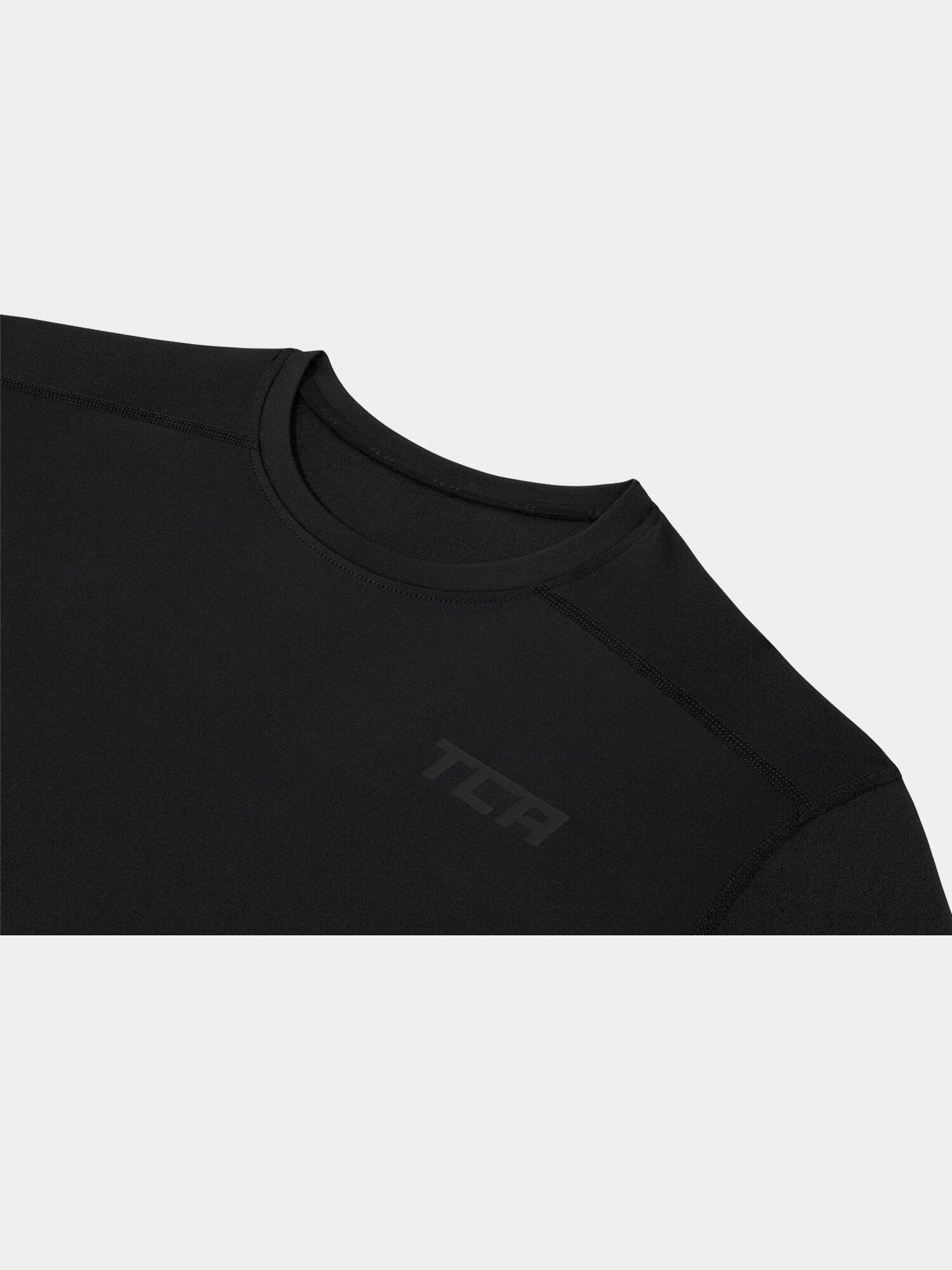 Men's Power Base Layer Compression Long Sleeve Top - Black Stealth 3/5
