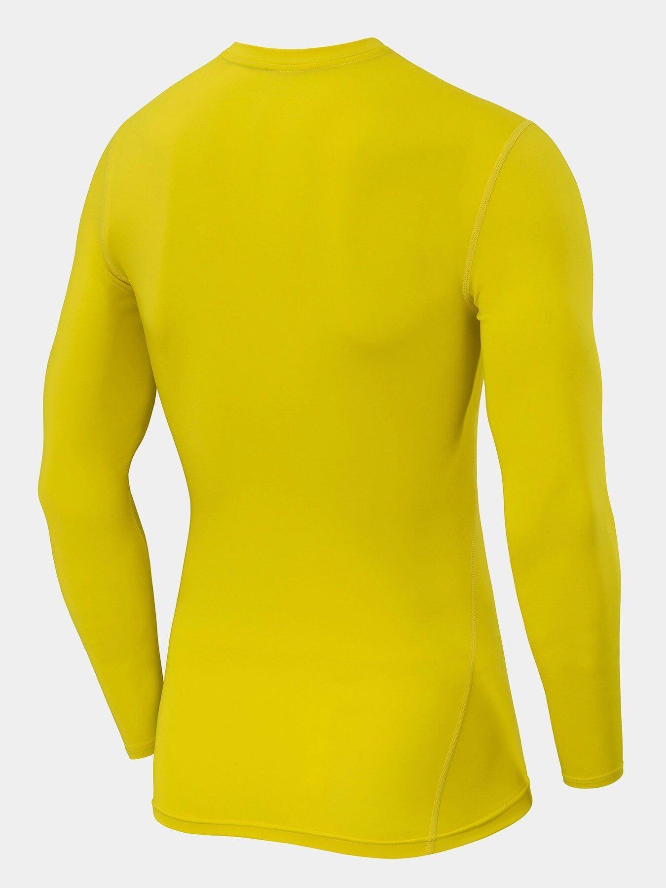 Men's Power Base Layer Compression Long Sleeve Top - Sonic Yellow 2/5