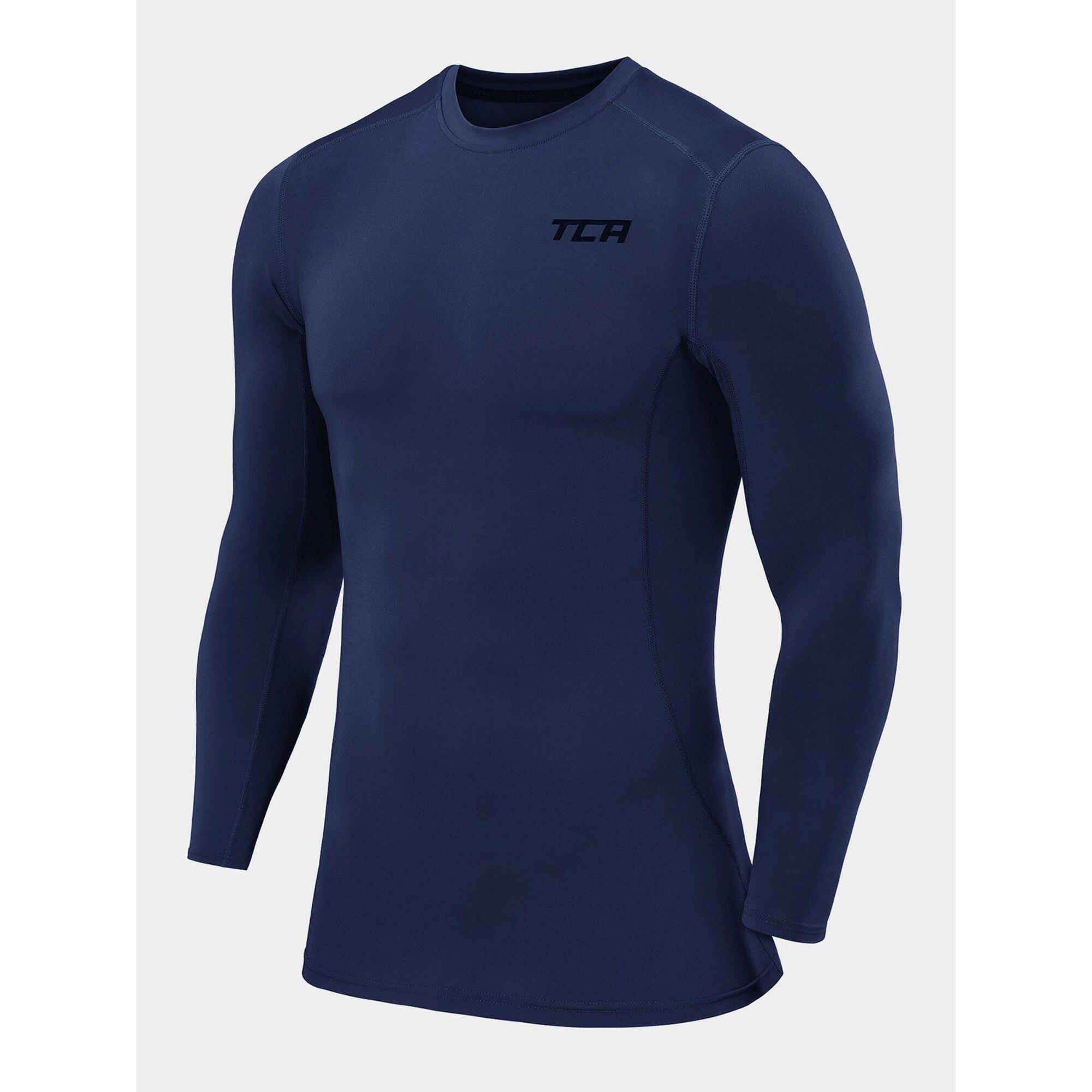 Men's Power Base Layer Compression Long Sleeve Top - Blueprint 1/5