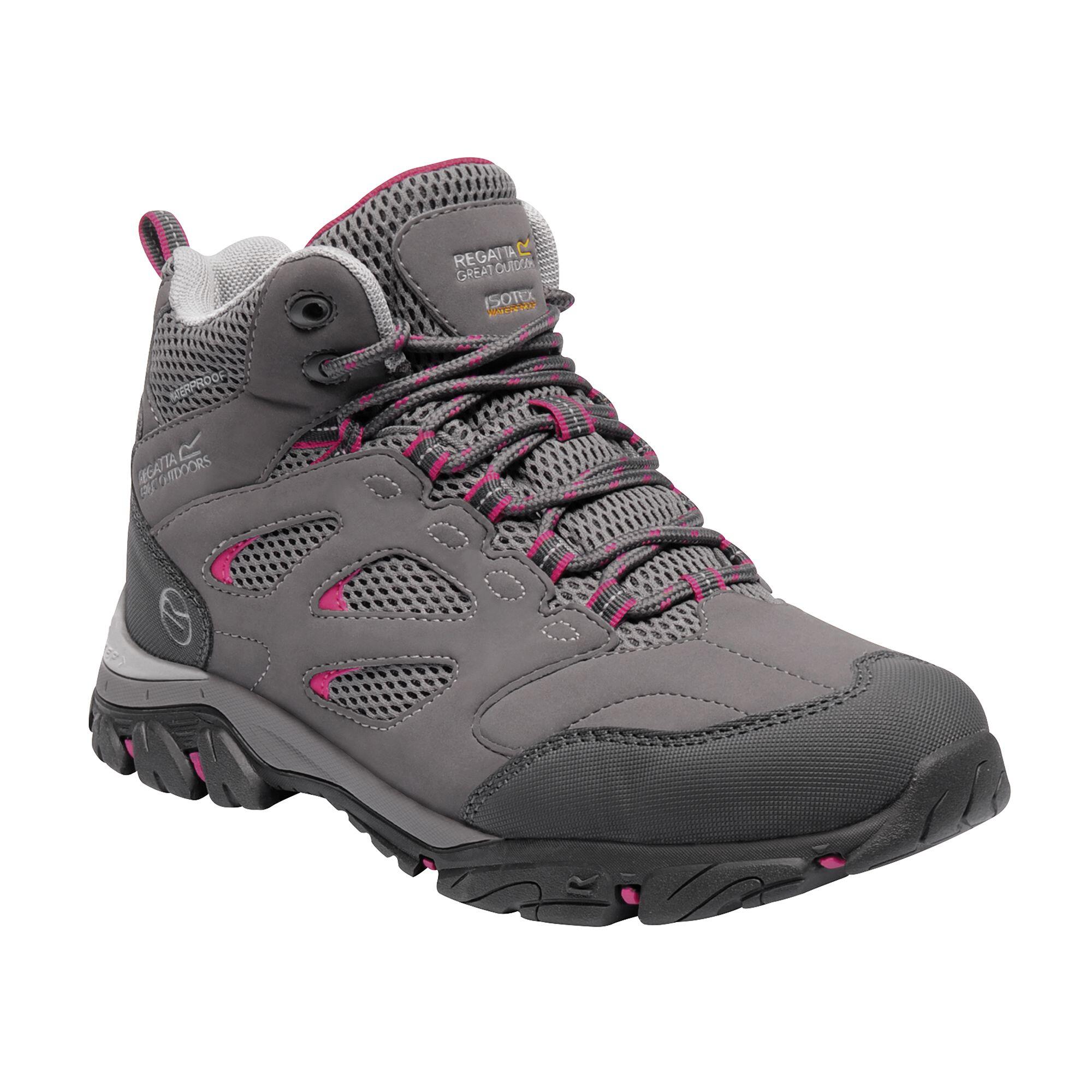 REGATTA Womens/Ladies Holcombe IEP Mid Hiking Boots (Steel/Vivacious)