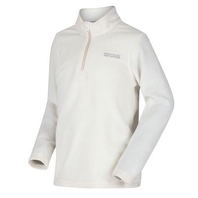 Geweldige outdoors kinder hot shot ii half zip fleece hoodie (poolwit)