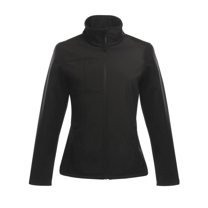 "Octagon II" Softshelljacke für Damen Schwarz/Schwarz