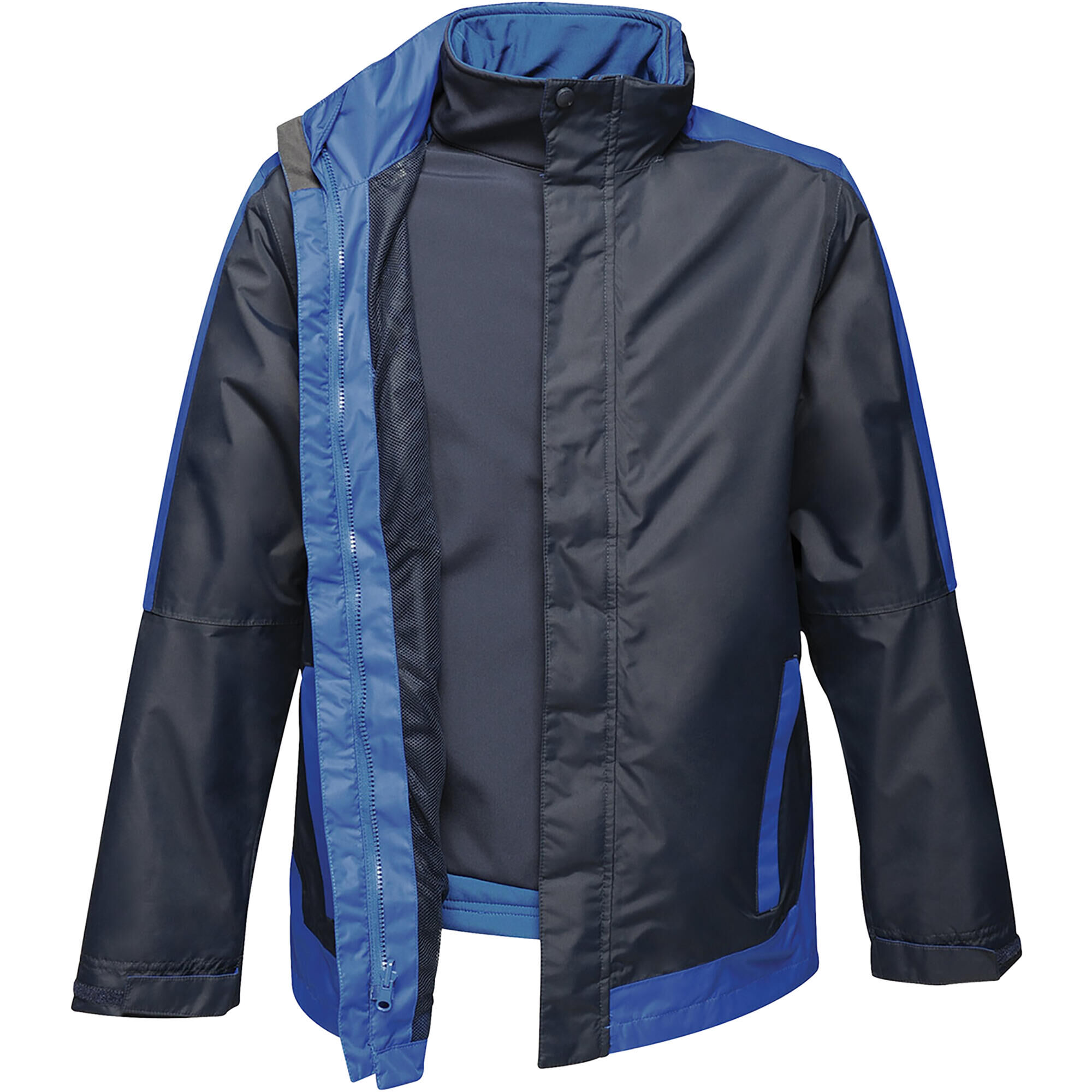 REGATTA Mens Contrast 3 In 1 Jacket (Navy/New Royal Blue)