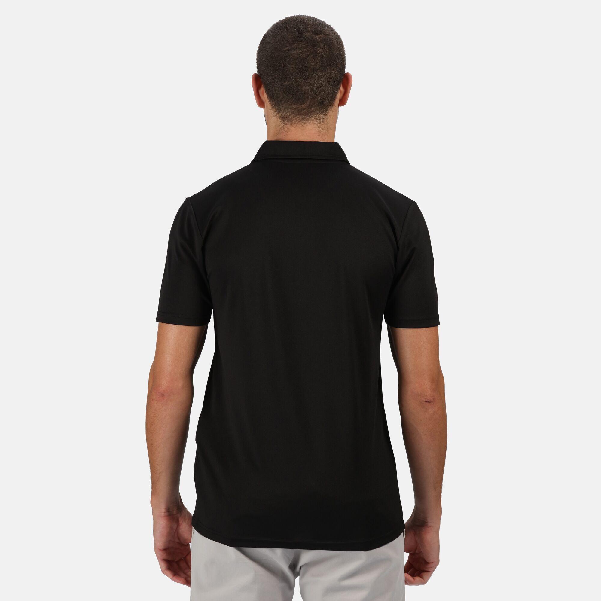 Poloshirt recyceltes Material für Herren Schwarz 3/5