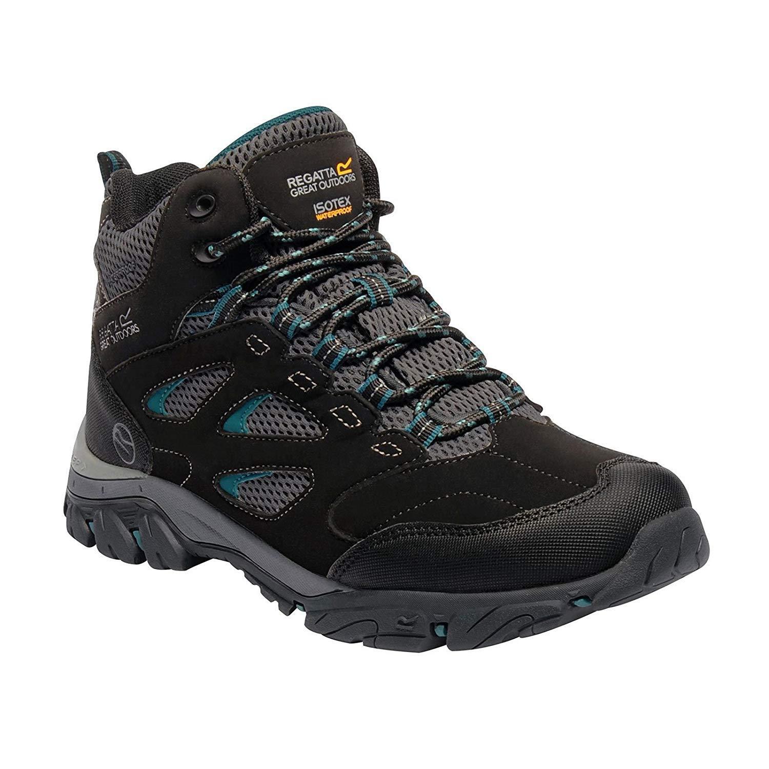 REGATTA Womens/Ladies Holcombe IEP Mid Hiking Boots (Black/Deep Lake)