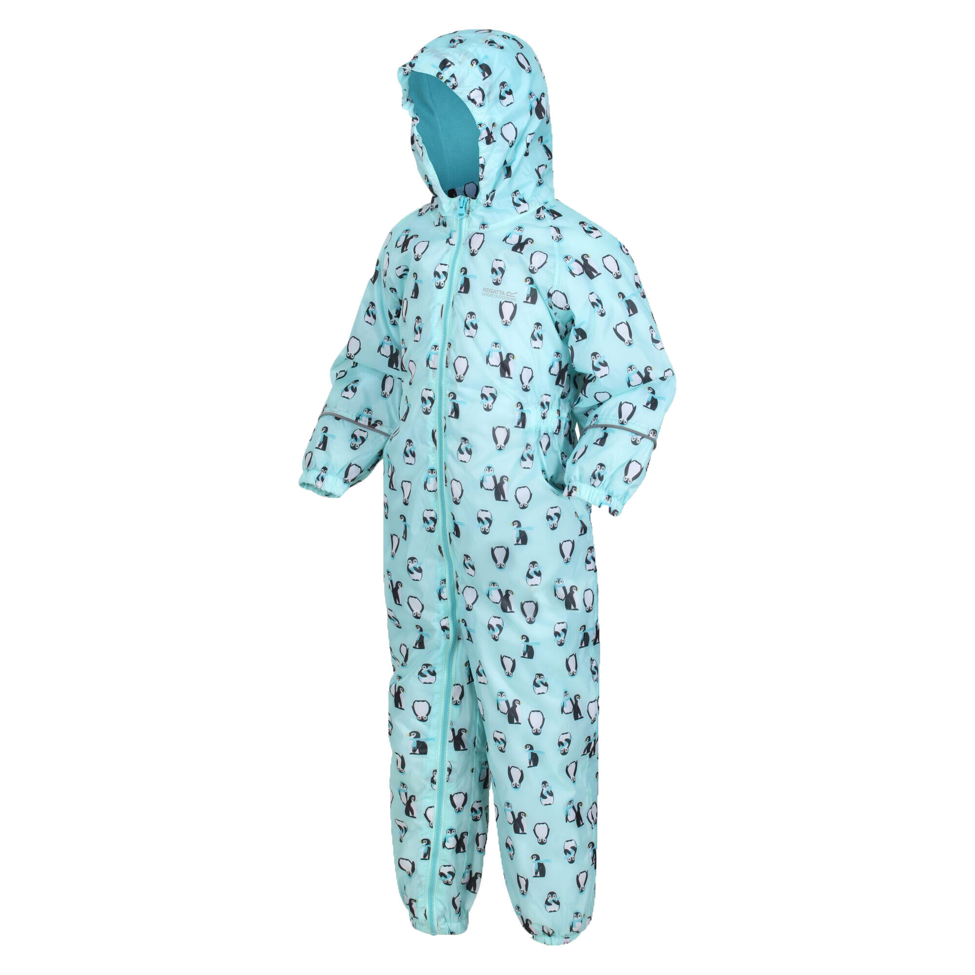 Childrens/Kids Printed Splat II Hooded Rainsuit (Cool Aqua) 4/5