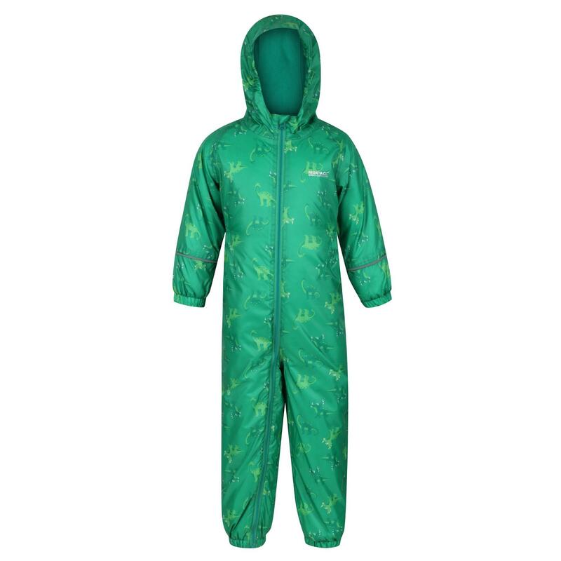 Kinder/Kinderen Printed Splat II Hooded Regenpak (Jellybean Groen)